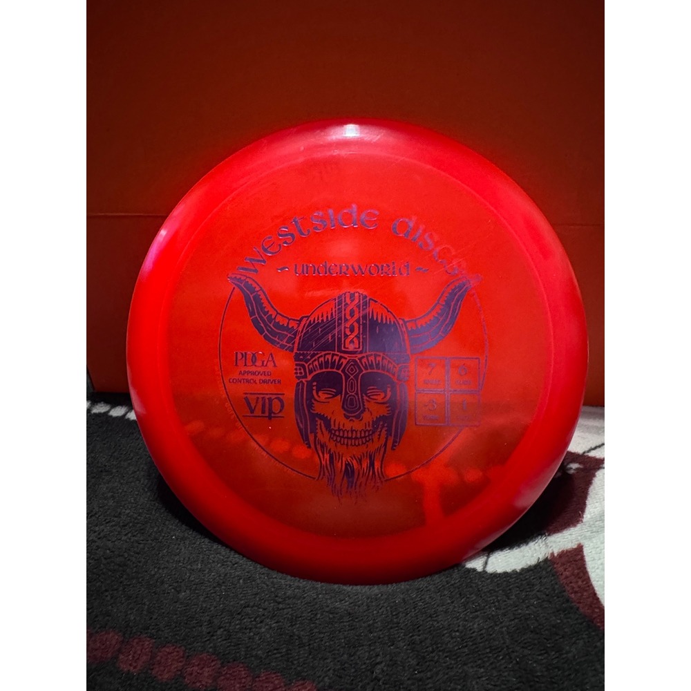 Westside Discs Underworld VIP Plastic Red Control Driver Disc Golf 7 6 -3 1
